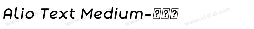 Alio Text Medium字体转换